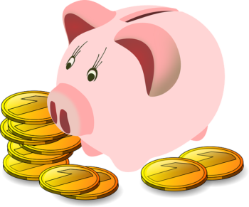 Piggy Bank with Money Saved on Luggage Rental, uhaul moving tips